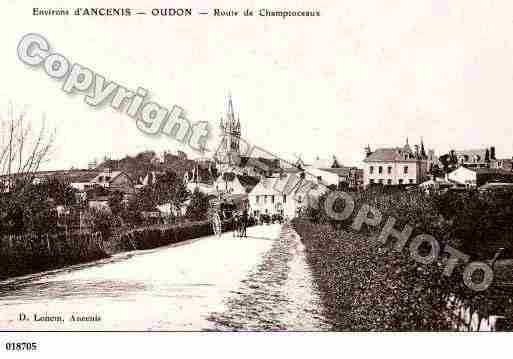 Ville de OUDON, carte postale ancienne