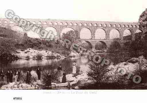 Ville de PONTDUGARD(LE), carte postale ancienne