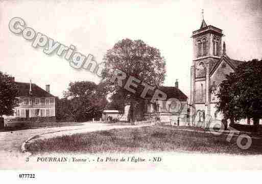 Ville de POURRAIN, carte postale ancienne