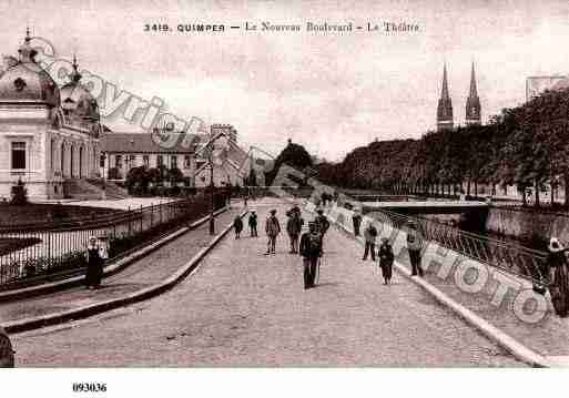 Ville de QUIMPER, carte postale ancienne