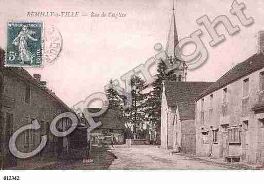 Ville de REMILLYSURTILLE, carte postale ancienne