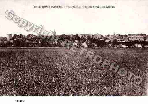 Ville de RIONS, carte postale ancienne