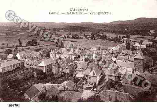 Ville de SAIGNES, carte postale ancienne