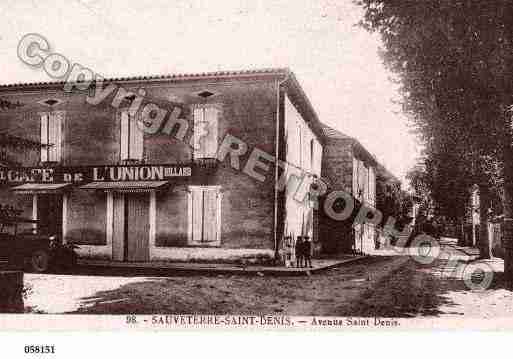 Ville de SAUVETERRELALEMANCE, carte postale ancienne