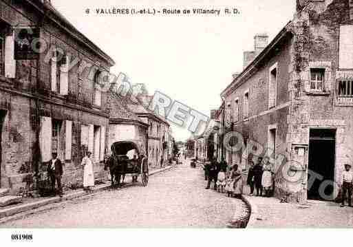 Ville de VALLERES, carte postale ancienne