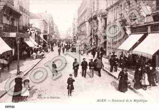 Ville de AGEN, carte postale ancienne