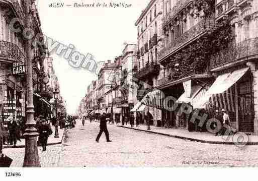 Ville de AGEN, carte postale ancienne