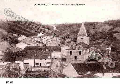 Ville de AINGERAY, carte postale ancienne