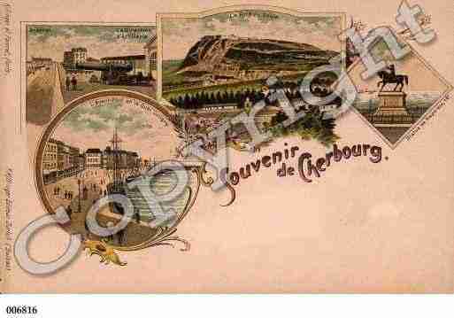 Ville de CHERBOURG, carte postale ancienne