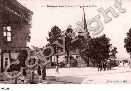 Ville de CONCEVREUX, carte postale ancienne