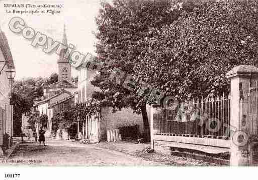 Ville de ESPALAIS, carte postale ancienne