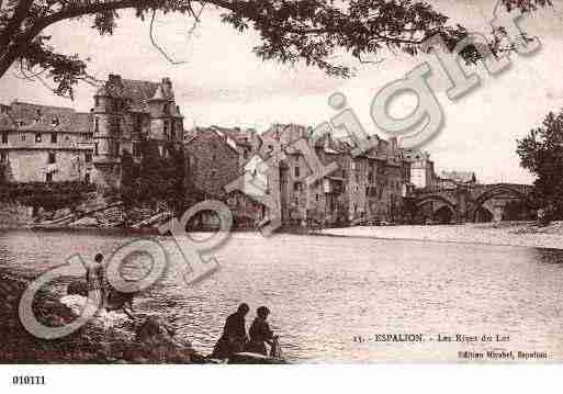 Ville de ESPALION, carte postale ancienne