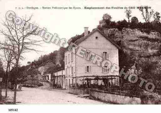 Ville de EYZIES(LES), carte postale ancienne