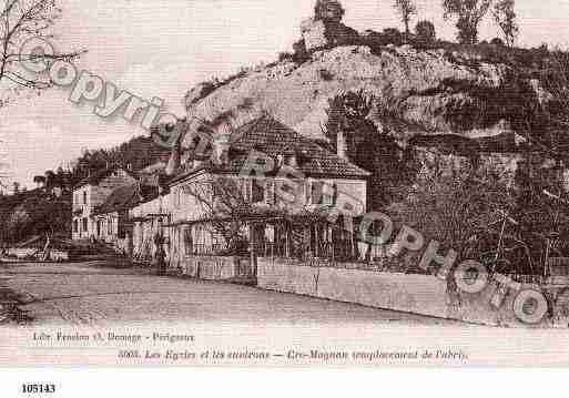 Ville de EYZIES(LES), carte postale ancienne