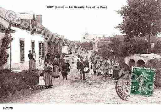 Ville de GIDY, carte postale ancienne