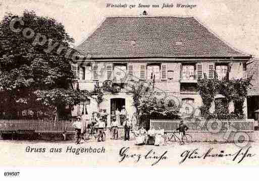 Ville de HAGENBACH, carte postale ancienne