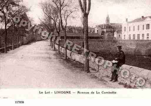 Ville de LIMOGNEENQUERCY, carte postale ancienne