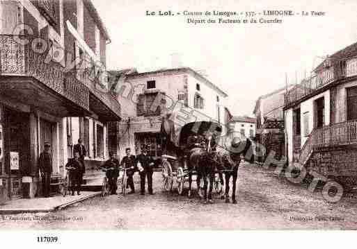 Ville de LIMOGNEENQUERCY, carte postale ancienne