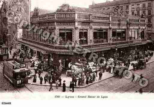 Ville de LYON, carte postale ancienne