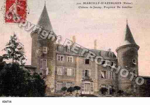 Ville de MARCILLYD'AZERGUES, carte postale ancienne