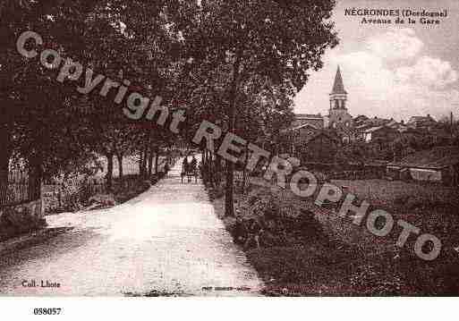 Ville de NEGRONDES, carte postale ancienne