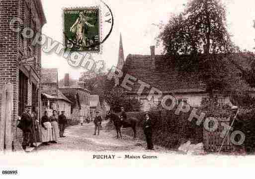 Ville de PUCHAY, carte postale ancienne