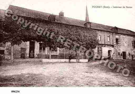 Ville de PUCHAY, carte postale ancienne