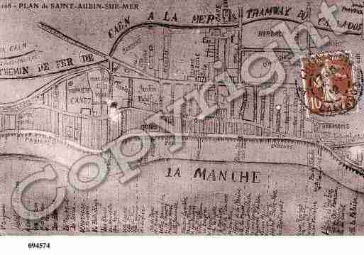 Ville de SAINTAUBINSURMER, carte postale ancienne