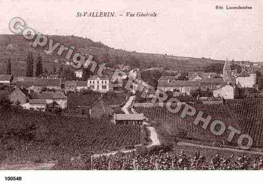 Ville de SAINTVALLERIN, carte postale ancienne