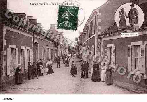 Ville de SARCE, carte postale ancienne