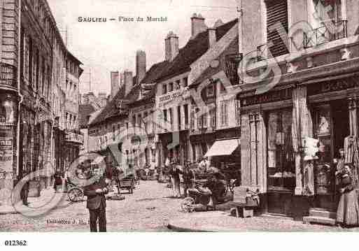 Ville de SAULIEU, carte postale ancienne