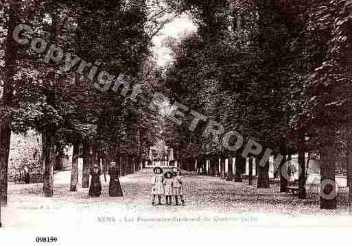 Ville de SENS, carte postale ancienne