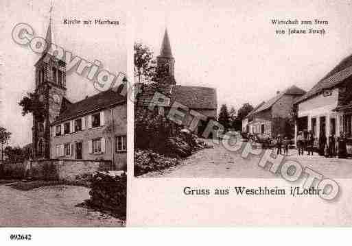 Ville de VESCHEIM, carte postale ancienne