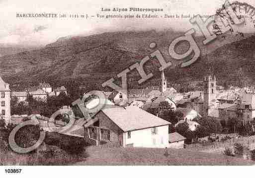 Ville de BARCELONNETTE, carte postale ancienne