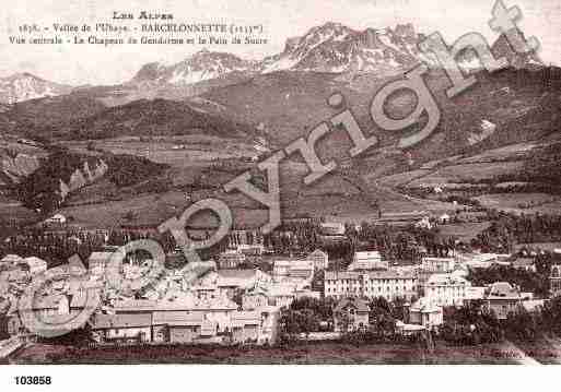 Ville de BARCELONNETTE, carte postale ancienne