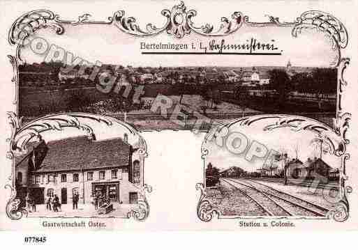 Ville de BERTHELMING, carte postale ancienne