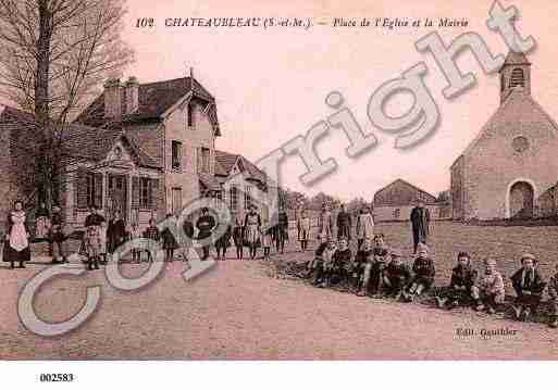 Ville de CHATEAUBLEAU, carte postale ancienne