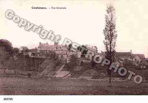 Ville de COULANGES, carte postale ancienne