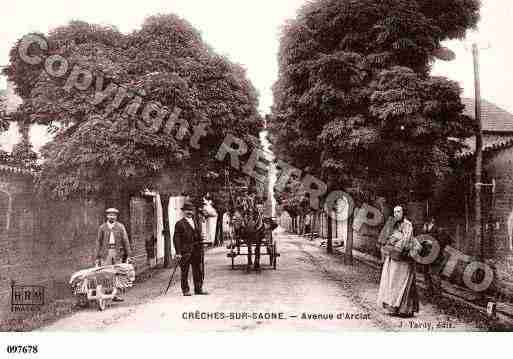 Ville de CRECHESSURSAONE, carte postale ancienne