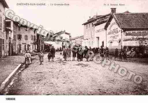 Ville de CRECHESSURSAONE, carte postale ancienne