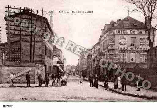 Ville de CREIL, carte postale ancienne