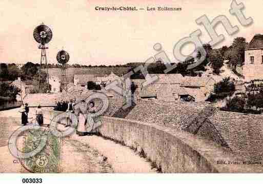 Ville de CRUZYLECHATEL, carte postale ancienne