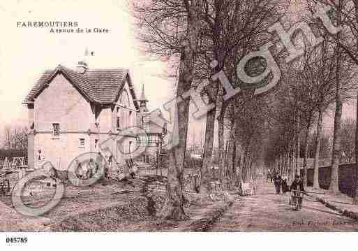 Ville de FAREMOUTIERS, carte postale ancienne