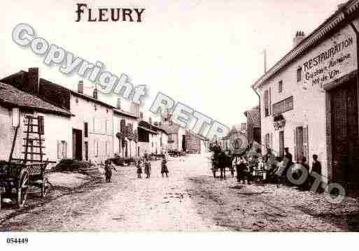 Ville de FLEURY, carte postale ancienne