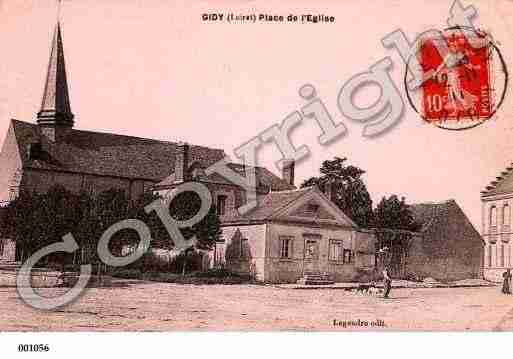 Ville de GIDY, carte postale ancienne