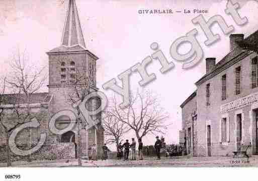 Ville de GIVARLAIS, carte postale ancienne