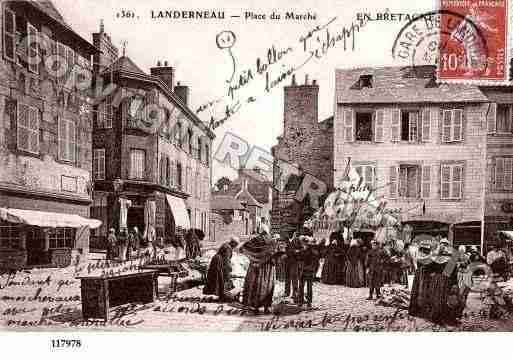 Ville de LANDERNEAU, carte postale ancienne