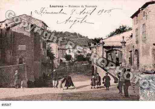 Ville de LAURENS, carte postale ancienne