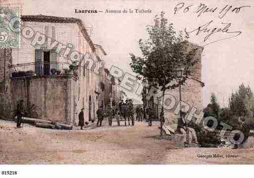 Ville de LAURENS, carte postale ancienne