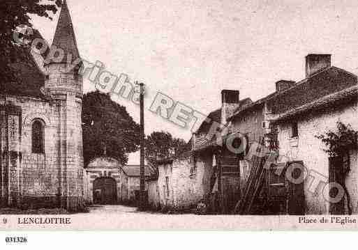 Ville de LENCLOITRE, carte postale ancienne